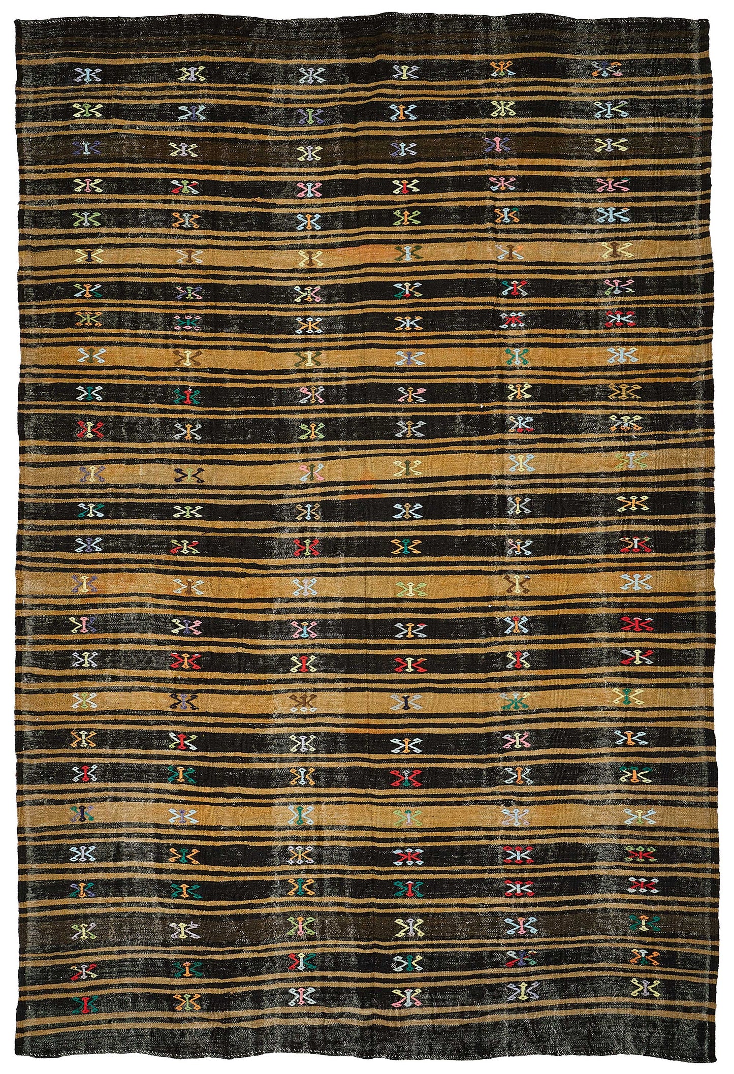 8x11 Vintage Turkish Goat Hair Kilim Rug - 51251