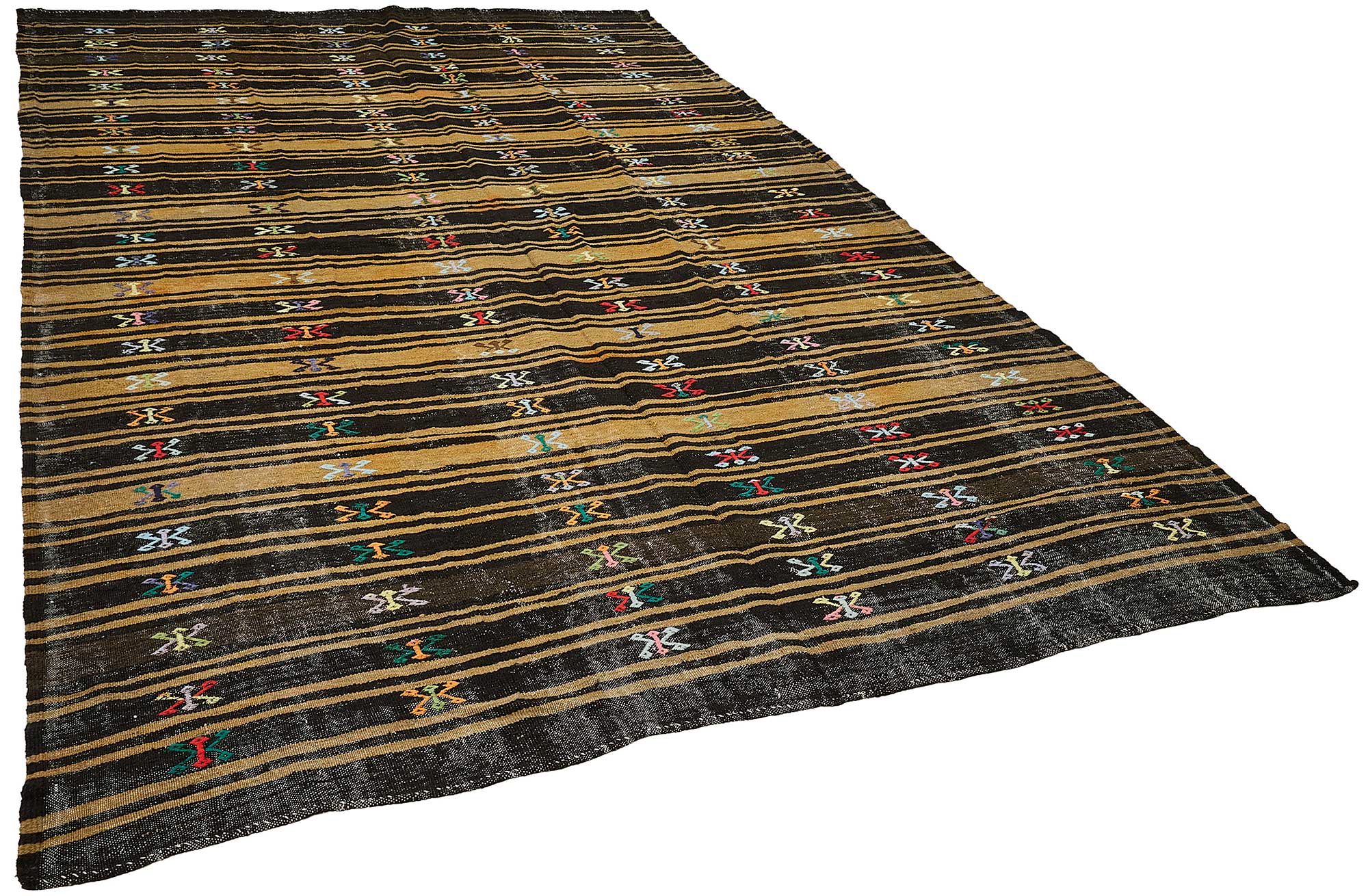 8x11 Vintage Turkish Goat Hair Kilim Rug - 51251