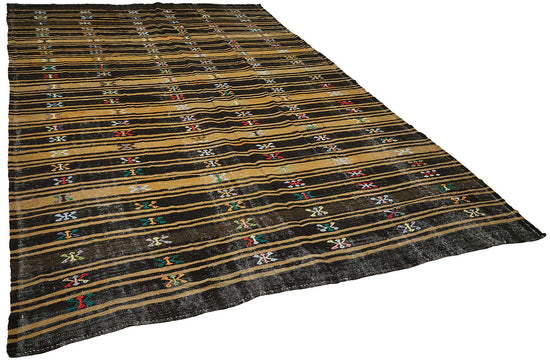 8x11 Vintage Turkish Goat Hair Kilim Rug - 51251