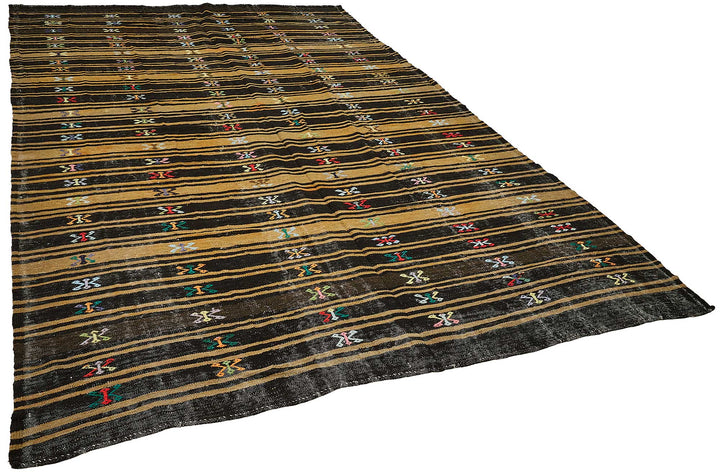 8x11 Vintage Turkish Goat Hair Kilim Rug - 51251