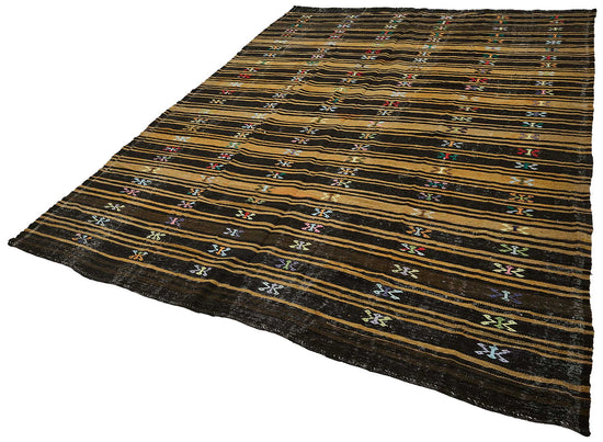 8x11 Vintage Turkish Goat Hair Kilim Rug - 51251