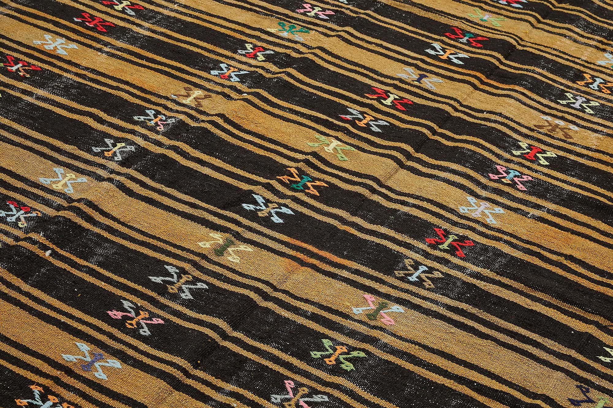 8x11 Vintage Turkish Goat Hair Kilim Rug - 51251
