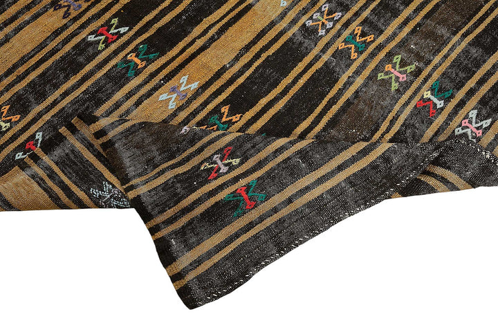 8x11 Vintage Turkish Goat Hair Kilim Rug - 51251