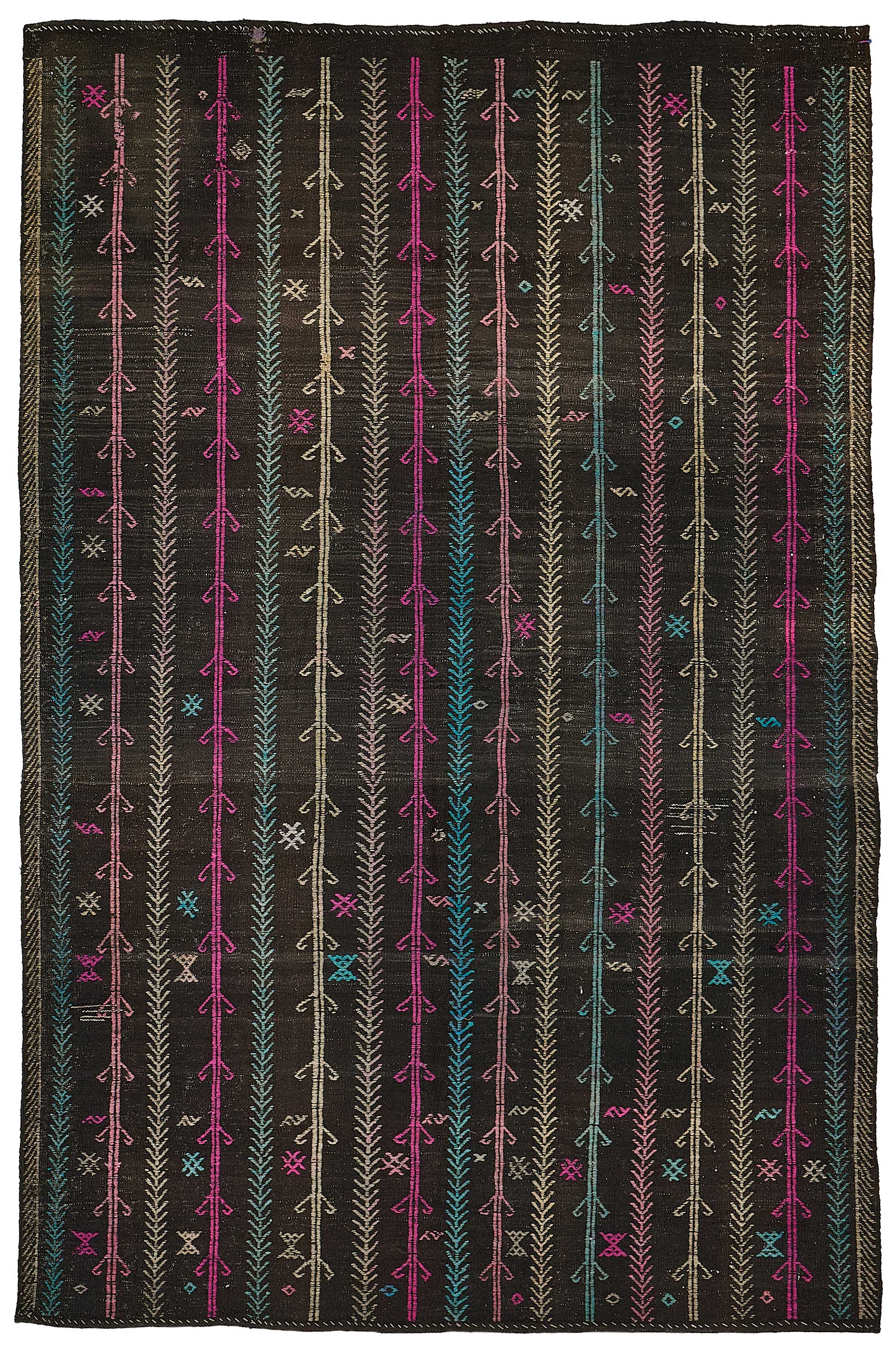 5x9 Vintage Turkish Goat Hair Kilim Rug - 51252