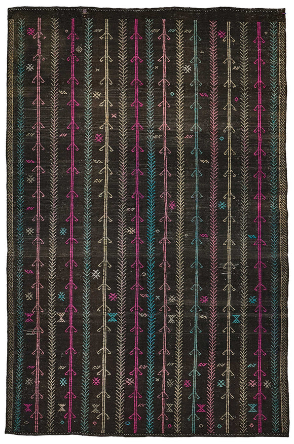 5x9 Vintage Turkish Goat Hair Kilim Rug - 51252