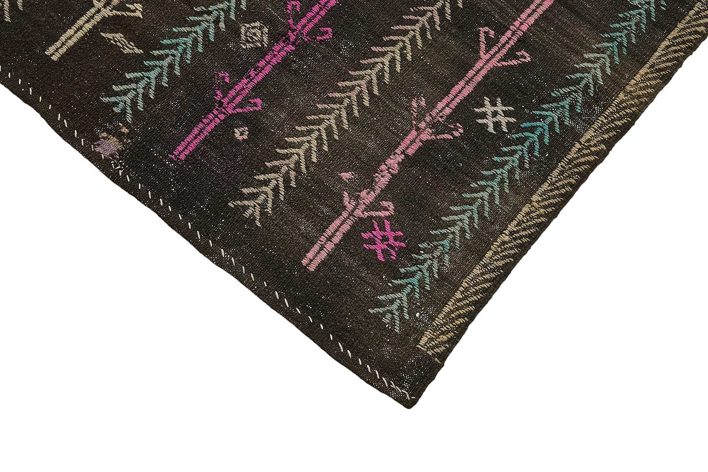 5x9 Vintage Turkish Goat Hair Kilim Rug - 51252