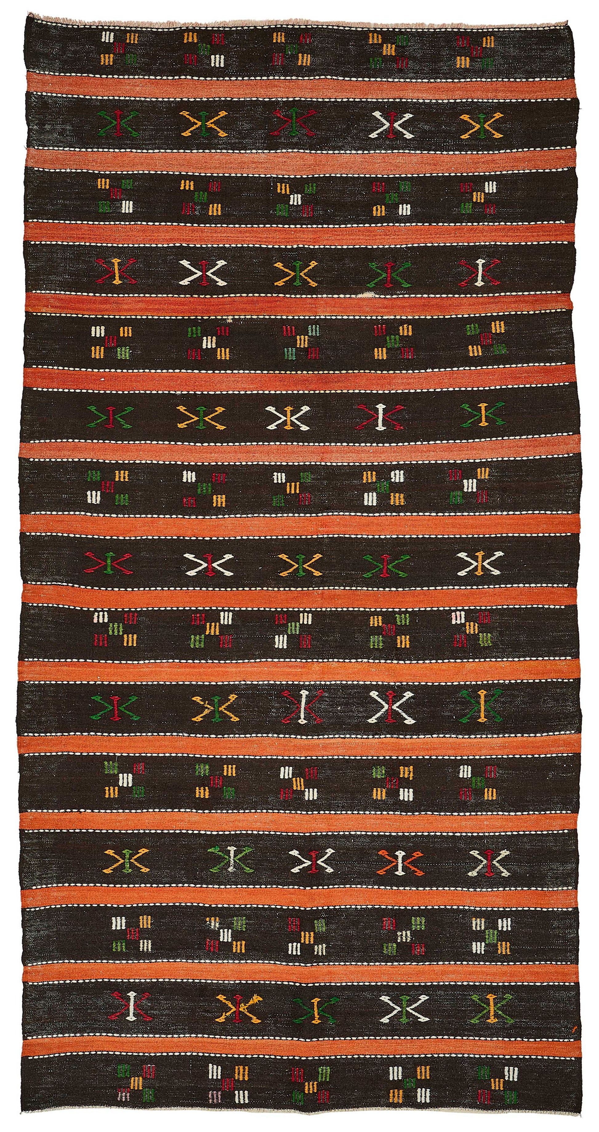 5x11 Vintage Turkish Goat Hair Kilim Rug - 51253