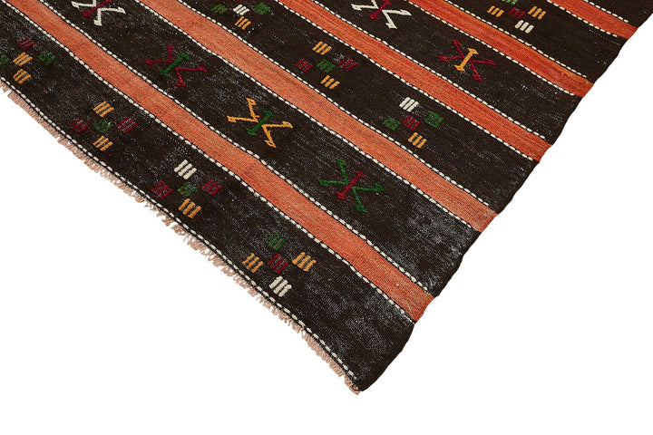 5x11 Vintage Turkish Goat Hair Kilim Rug - 51253