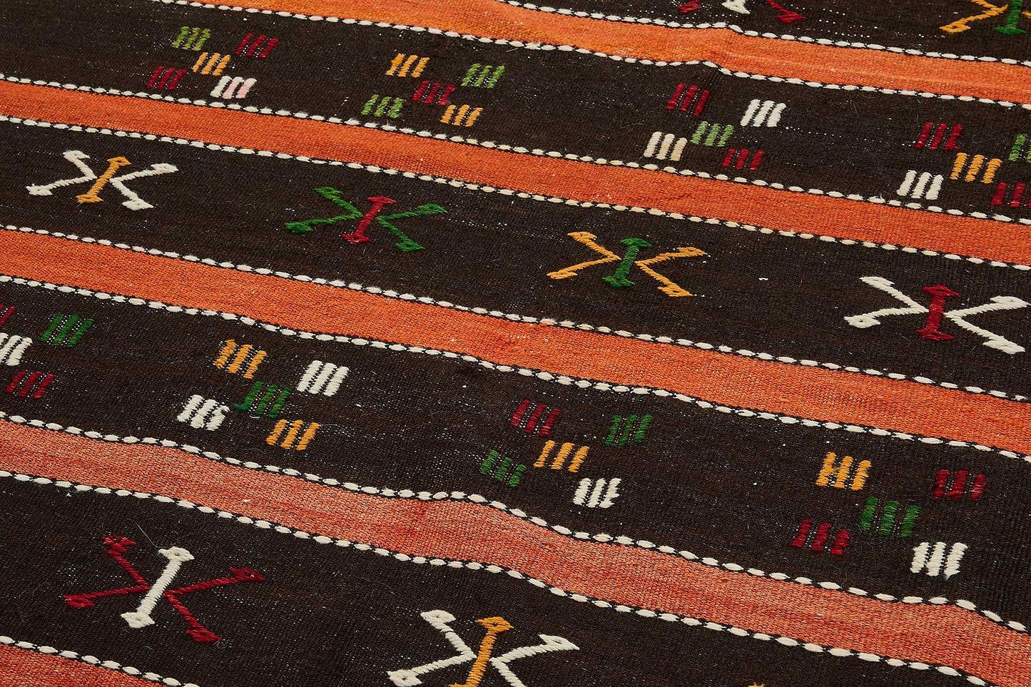 5x11 Vintage Turkish Goat Hair Kilim Rug - 51253