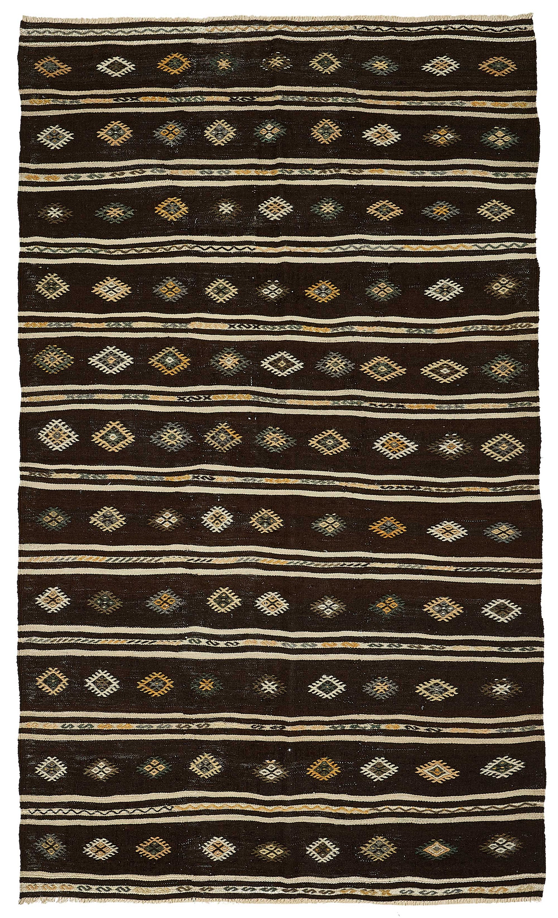 6x10 Vintage Turkish Goat Hair Kilim Rug - 51254