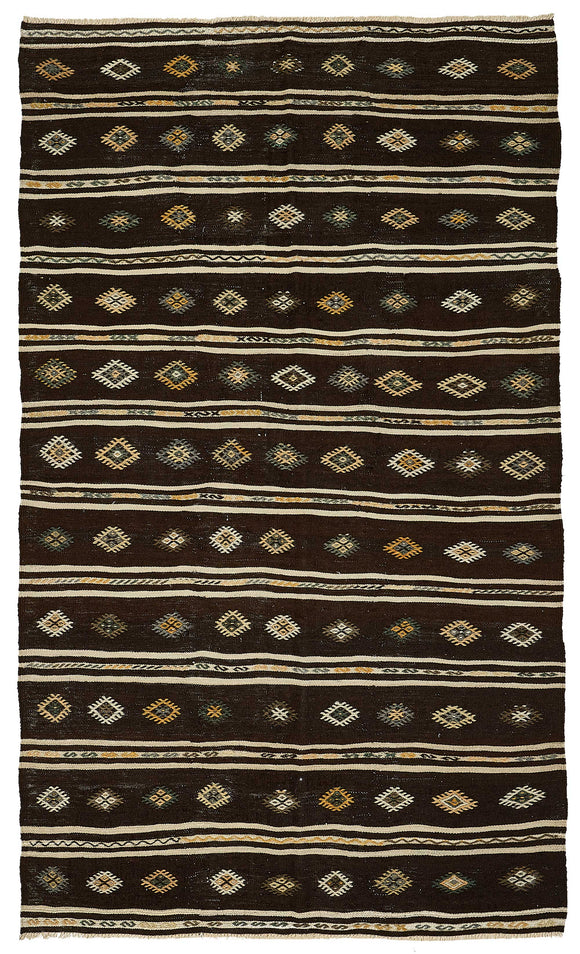 6x10 Vintage Turkish Goat Hair Kilim Rug - 51254
