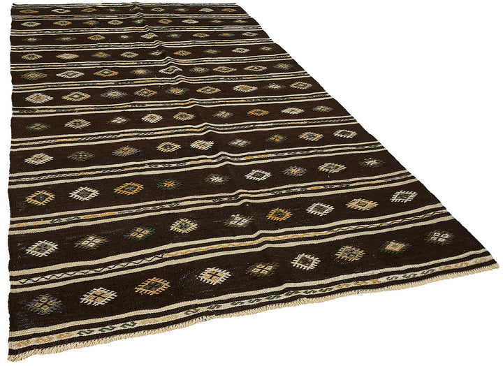 6x10 Vintage Turkish Goat Hair Kilim Rug - 51254