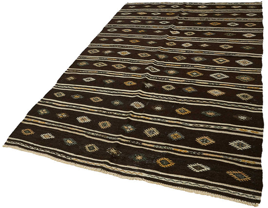 6x10 Vintage Turkish Goat Hair Kilim Rug - 51254