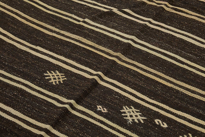 7x11 Vintage Turkish Goat Hair Kilim Rug - 51255