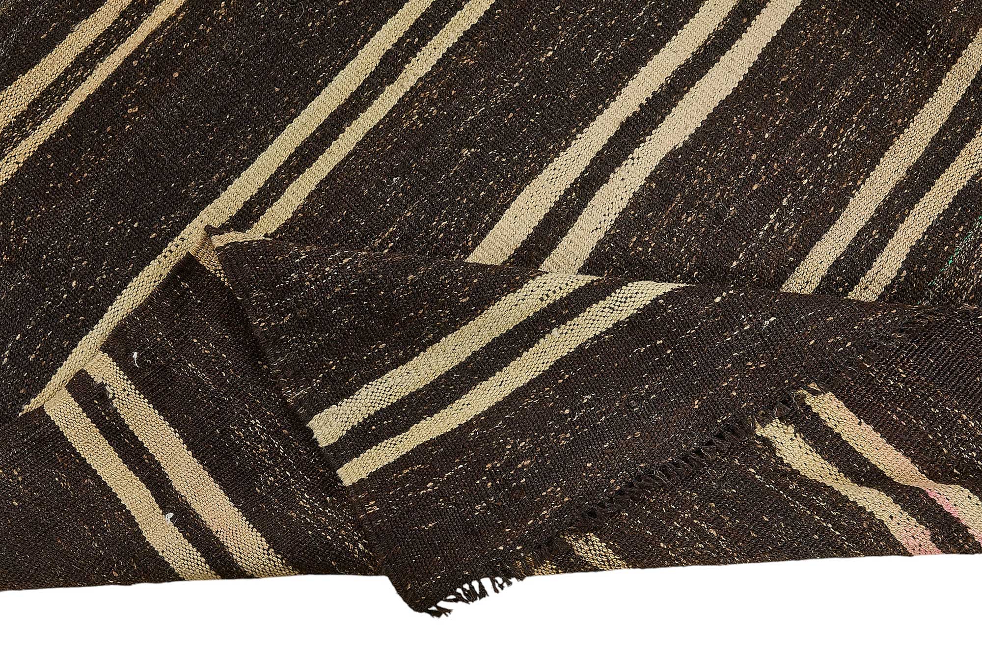 7x11 Vintage Turkish Goat Hair Kilim Rug - 51255