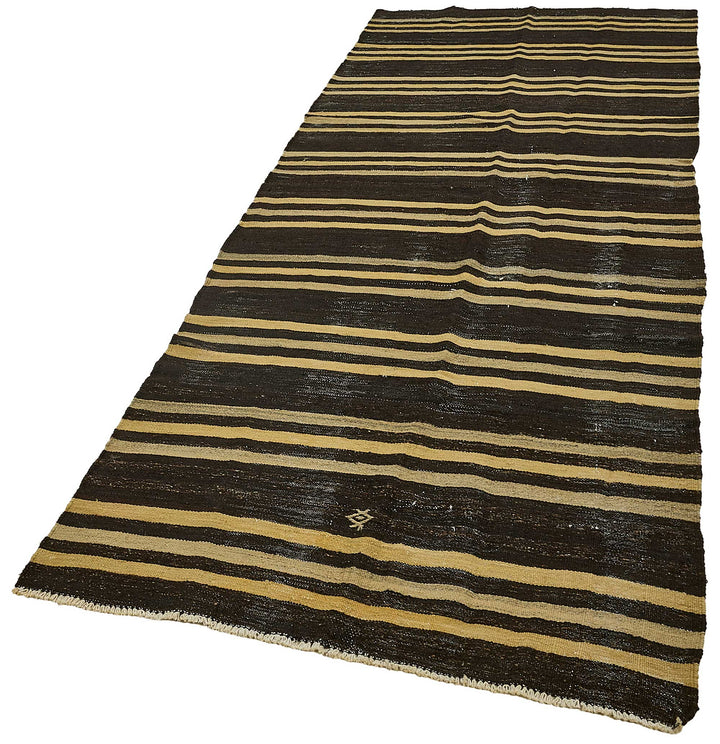 4x11 Vintage Turkish Goat Hair Kilim Rug - 51256