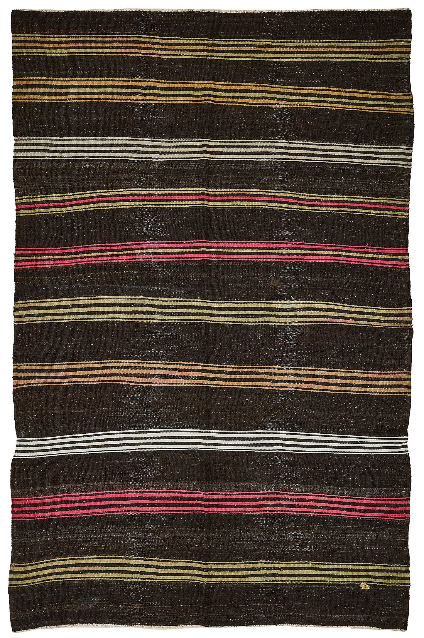 7x10 Vintage Turkish Goat Hair Kilim Rug - 51257