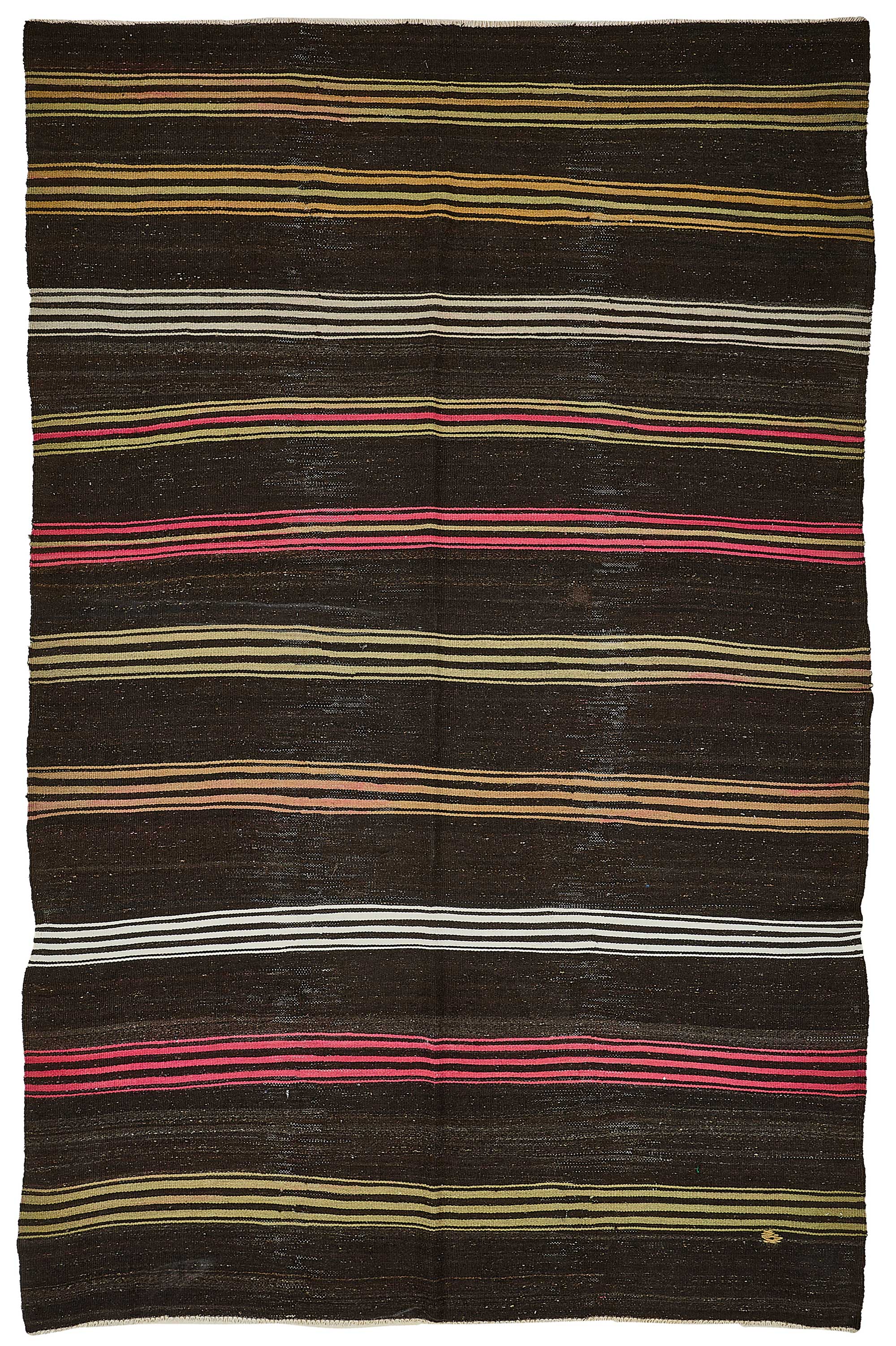 7x10 Vintage Turkish Goat Hair Kilim Rug - 51257
