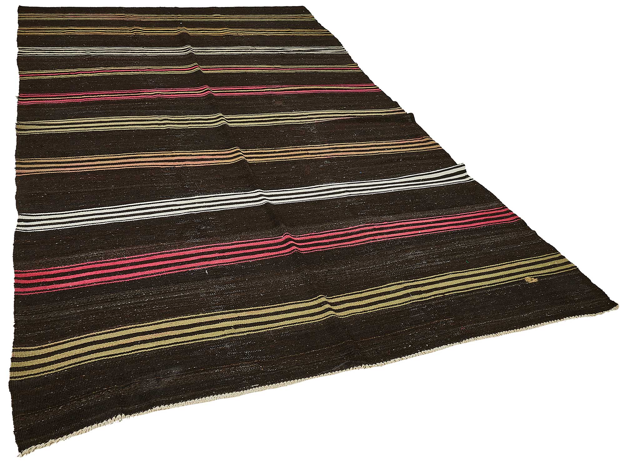 7x10 Vintage Turkish Goat Hair Kilim Rug - 51257