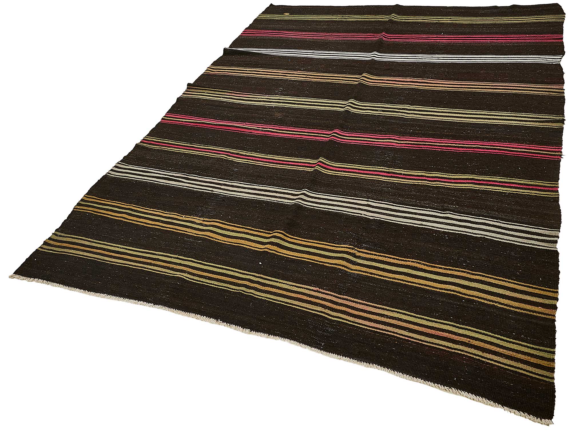7x10 Vintage Turkish Goat Hair Kilim Rug - 51257