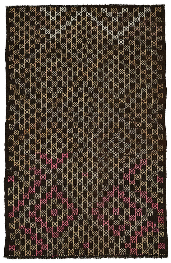 4x7 Vintage Turkish Goat Hair Kilim Rug - 51258