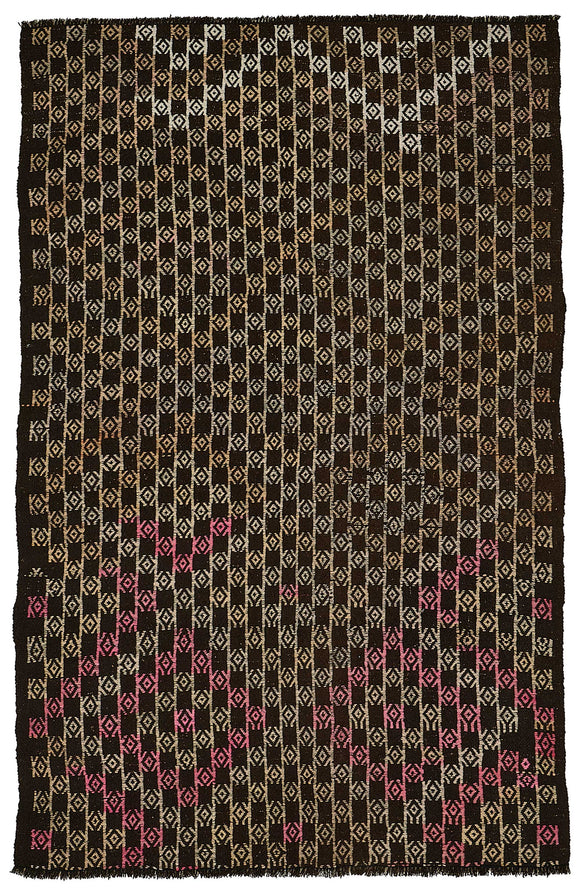 4x7 Vintage Turkish Goat Hair Kilim Rug - 51258