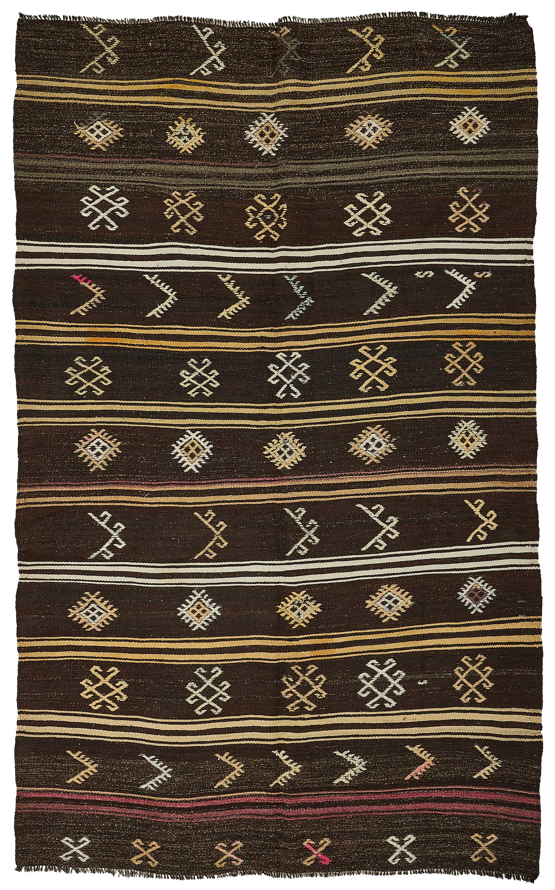 6x10 Vintage Turkish Goat Hair Kilim Rug - 51259