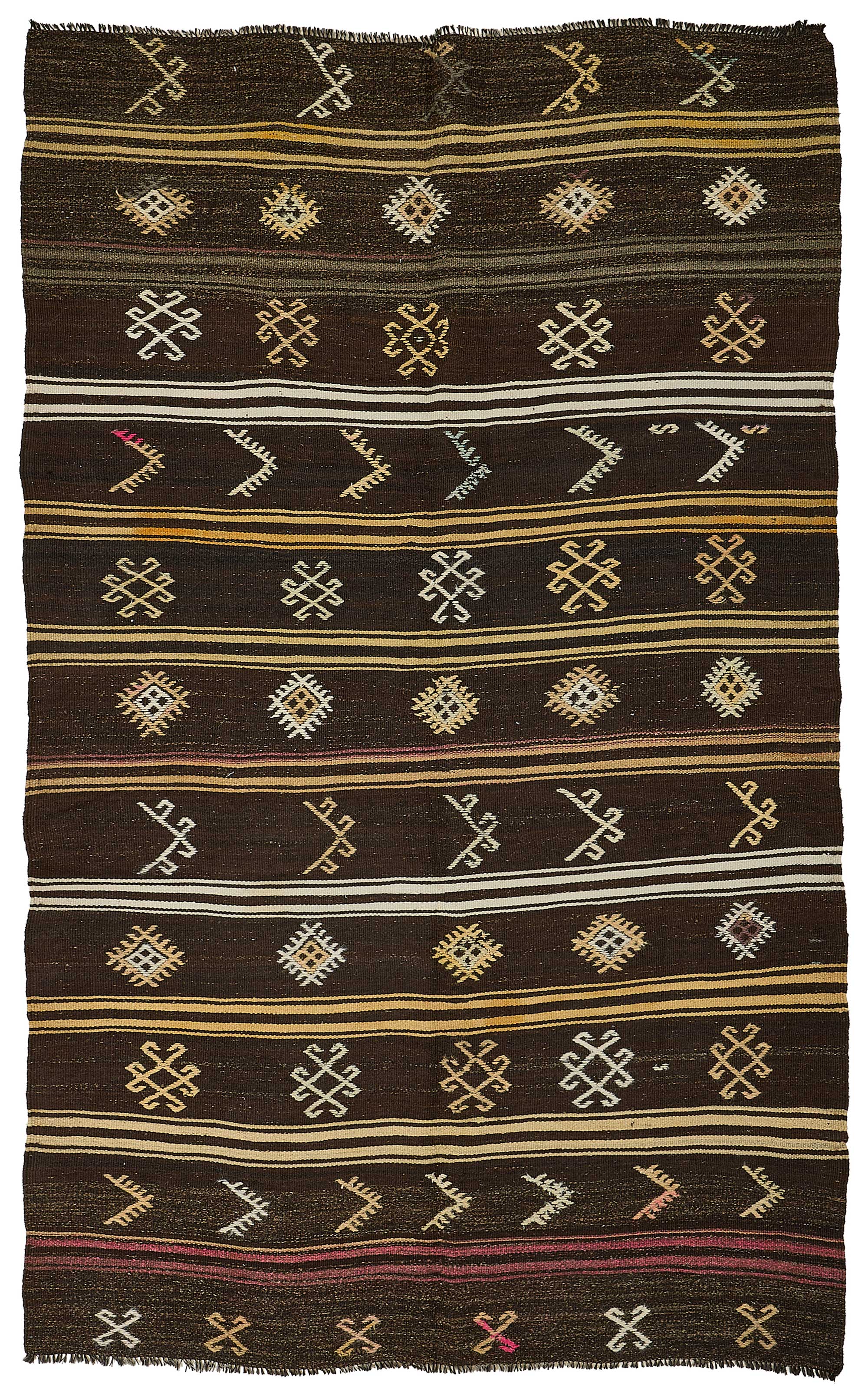 6x10 Vintage Turkish Goat Hair Kilim Rug - 51259