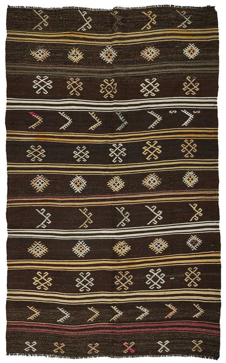 6x10 Vintage Turkish Goat Hair Kilim Rug - 51259