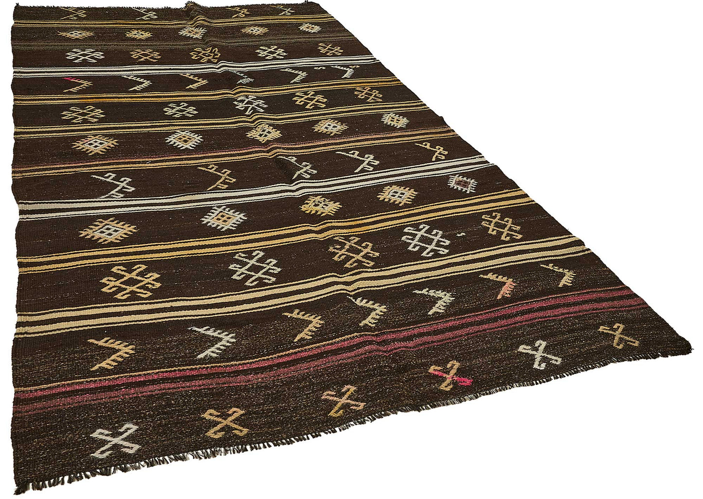 6x10 Vintage Turkish Goat Hair Kilim Rug - 51259