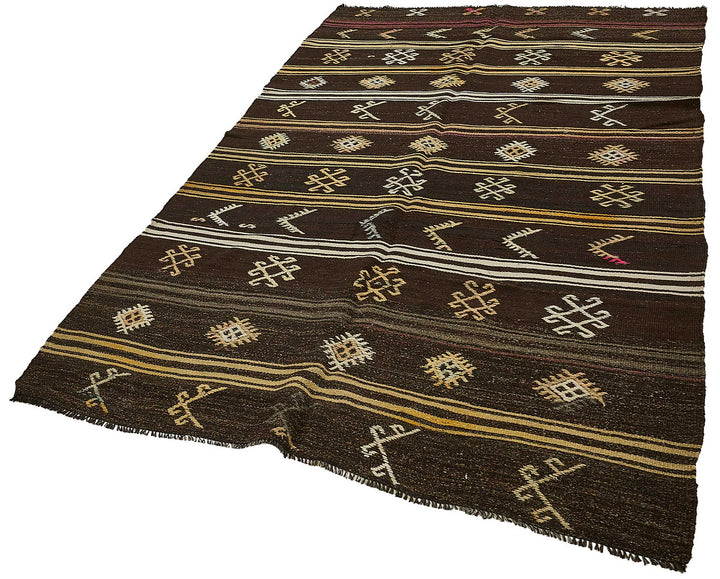 6x10 Vintage Turkish Goat Hair Kilim Rug - 51259