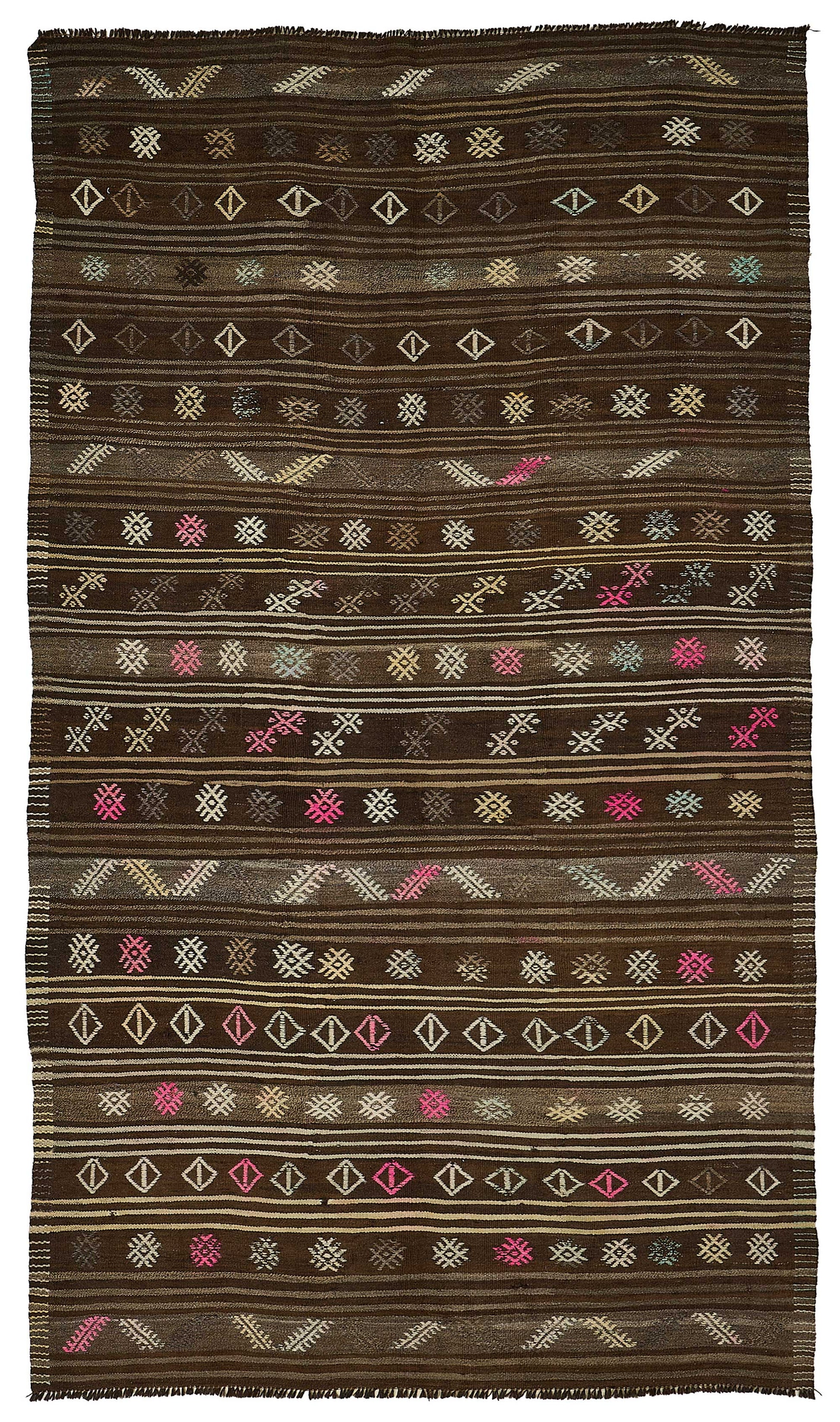 6x10 Vintage Turkish Goat Hair Kilim Rug - 51260