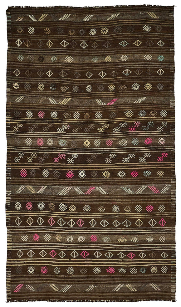 6x10 Vintage Turkish Goat Hair Kilim Rug - 51260