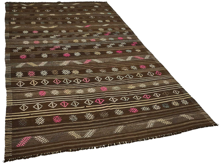 6x10 Vintage Turkish Goat Hair Kilim Rug - 51260