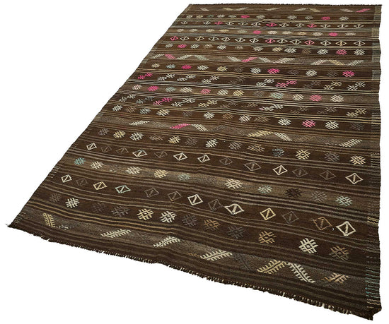 6x10 Vintage Turkish Goat Hair Kilim Rug - 51260