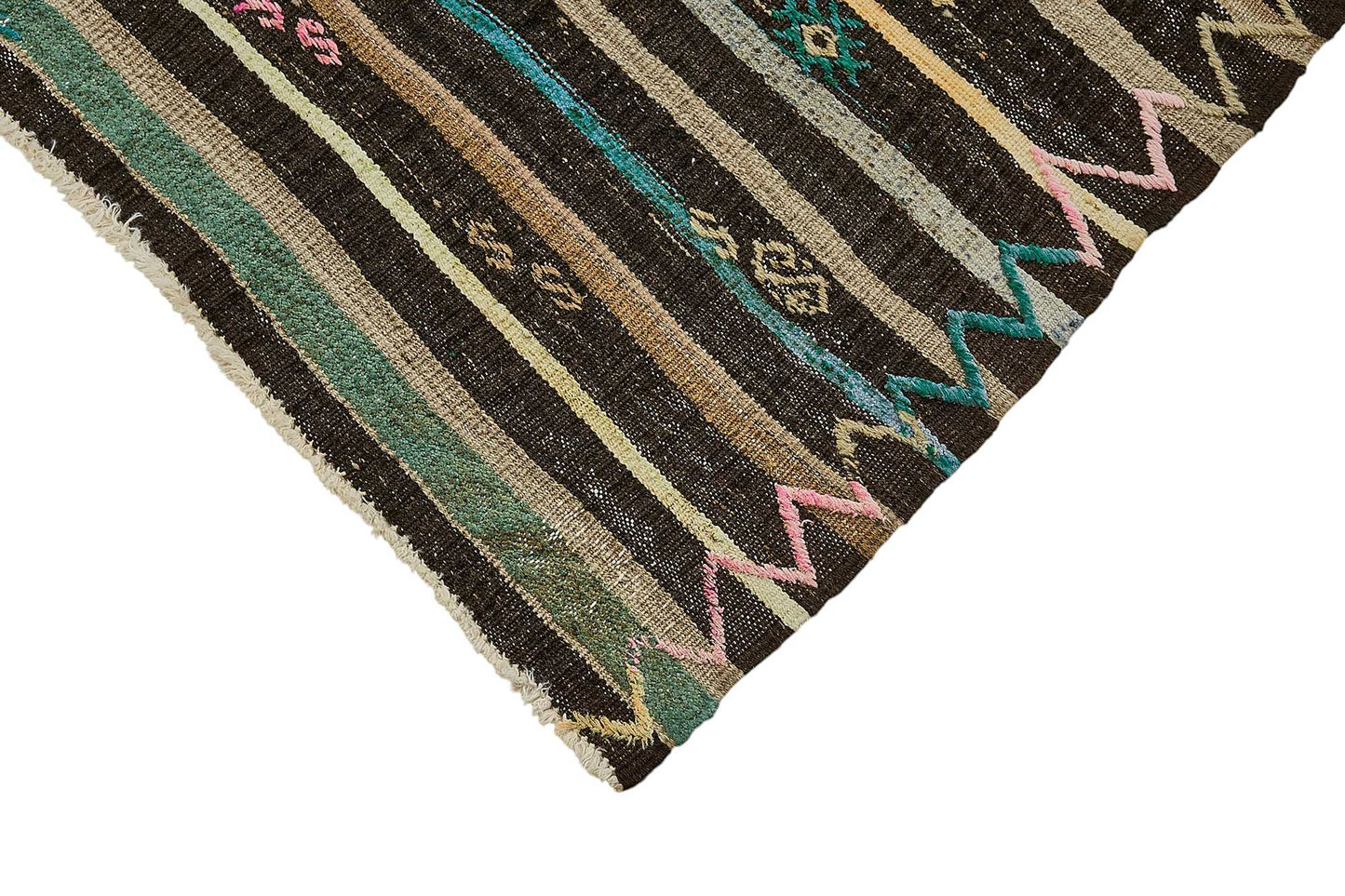 7x9 Vintage Turkish Goat Hair Kilim Rug - 51261