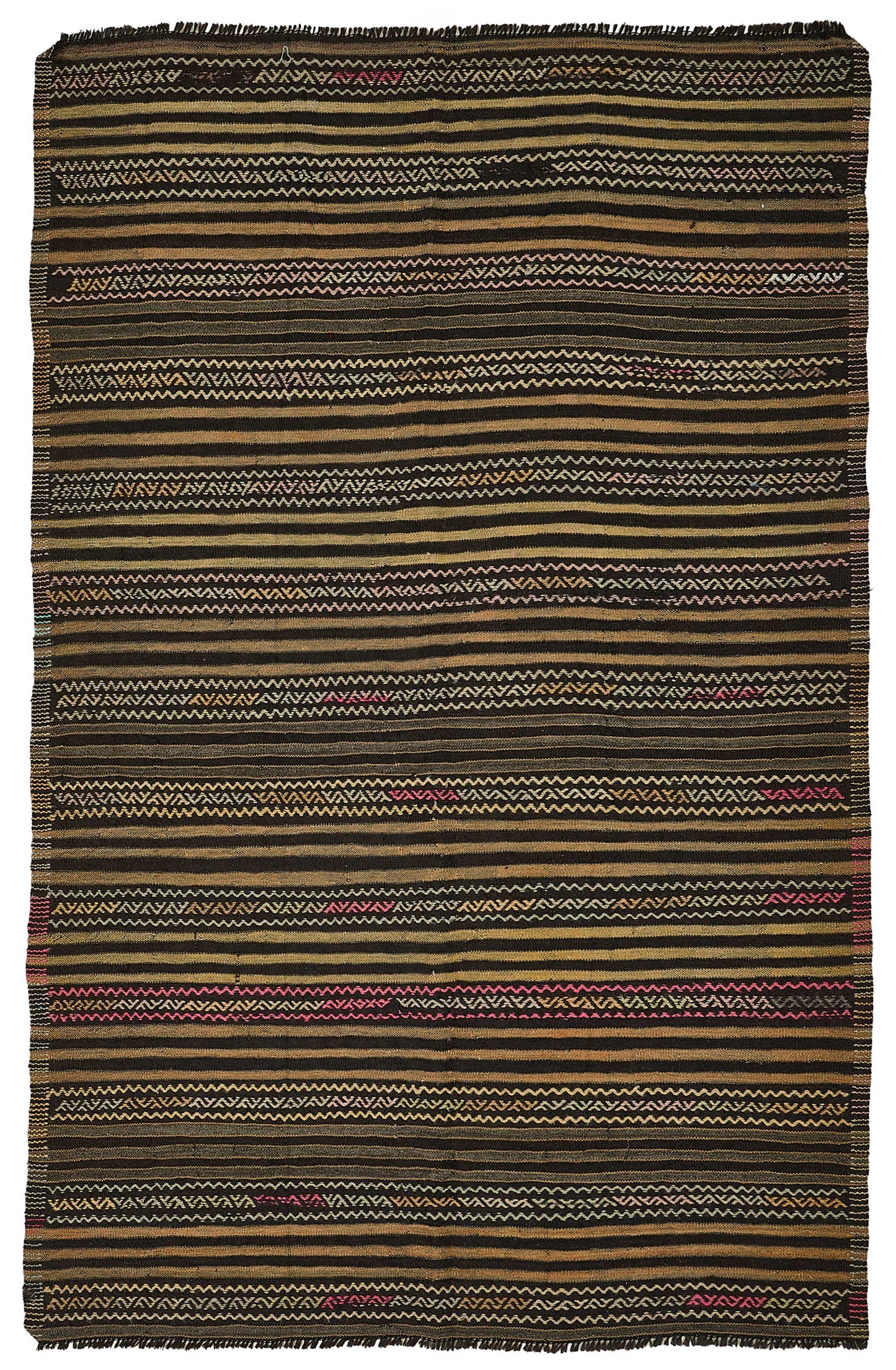 5x9 Vintage Turkish Goat Hair Kilim Rug - 51262