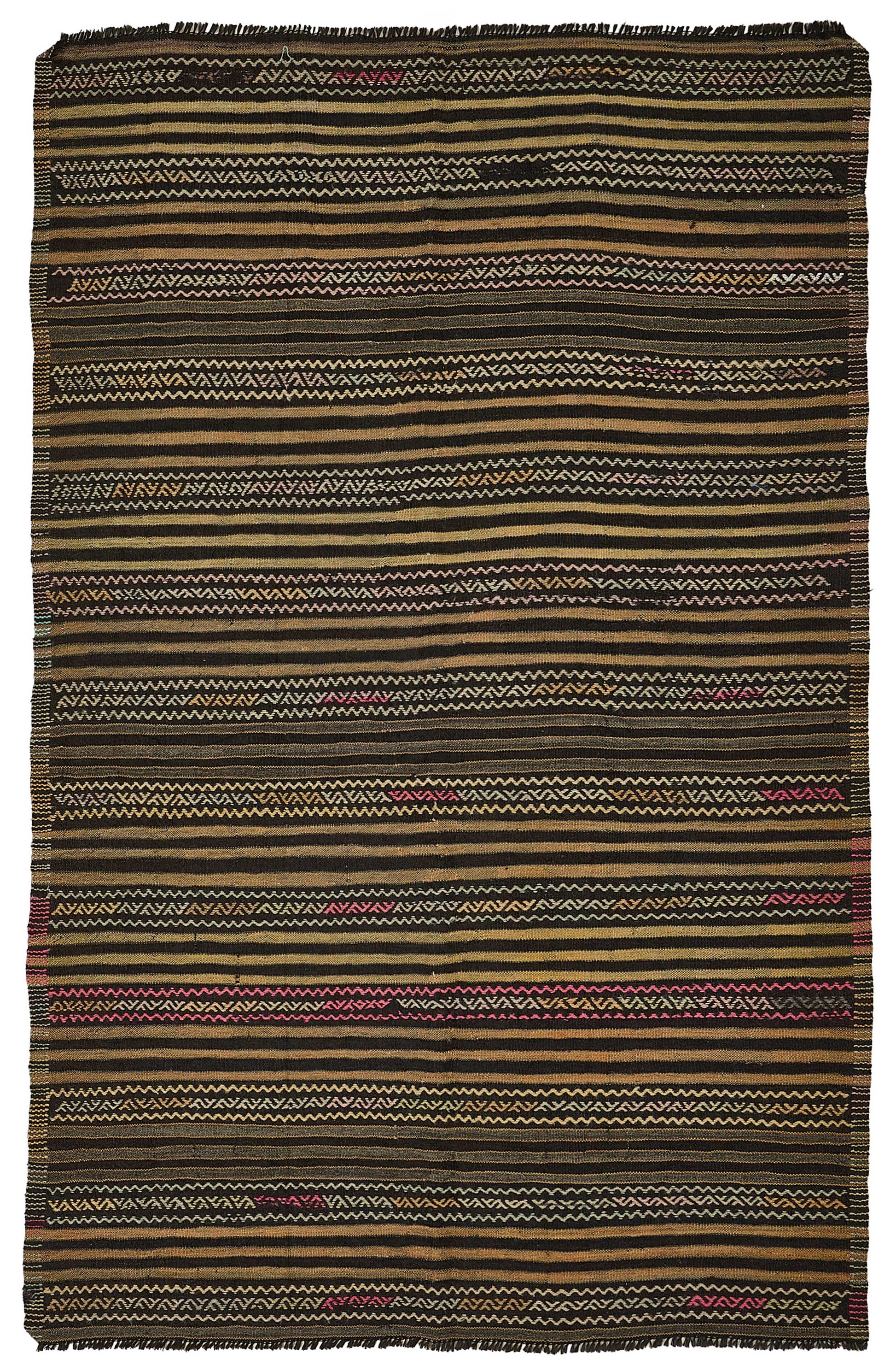 5x9 Vintage Turkish Goat Hair Kilim Rug - 51262