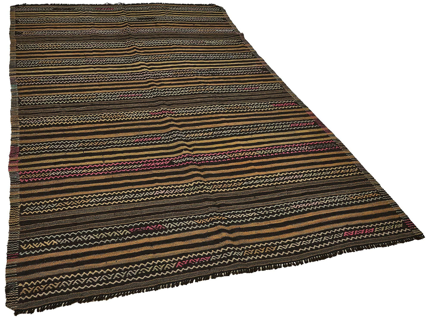 5x9 Vintage Turkish Goat Hair Kilim Rug - 51262