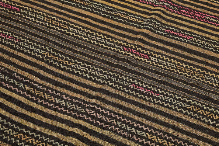 5x9 Vintage Turkish Goat Hair Kilim Rug - 51262