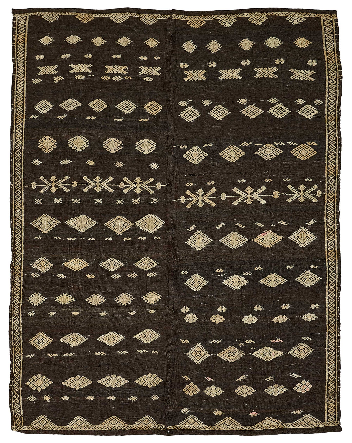 6x8 Vintage Turkish Goat Hair Kilim Rug - 51263