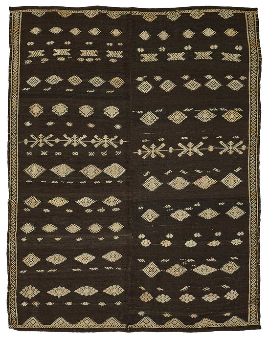 6x8 Vintage Turkish Goat Hair Kilim Rug - 51263