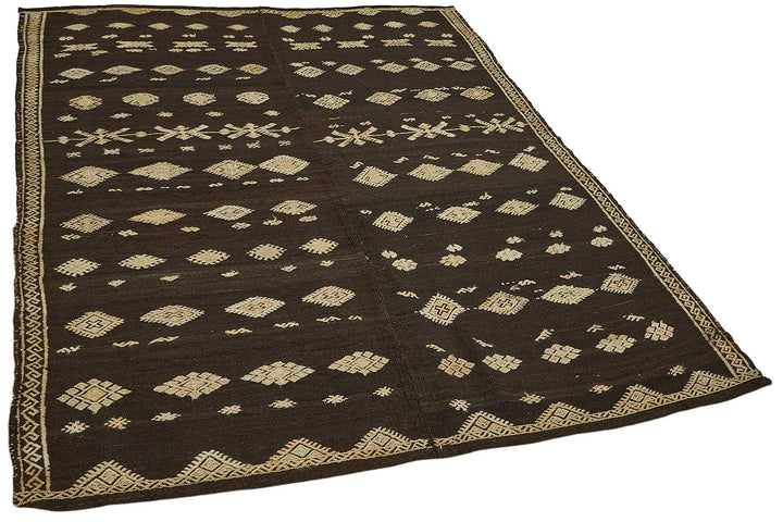 6x8 Vintage Turkish Goat Hair Kilim Rug - 51263