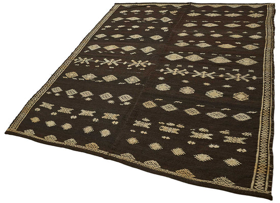 6x8 Vintage Turkish Goat Hair Kilim Rug - 51263