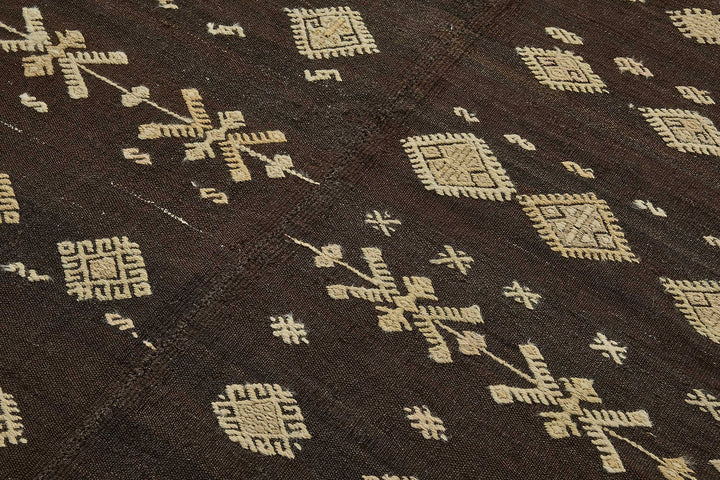 6x8 Vintage Turkish Goat Hair Kilim Rug - 51263