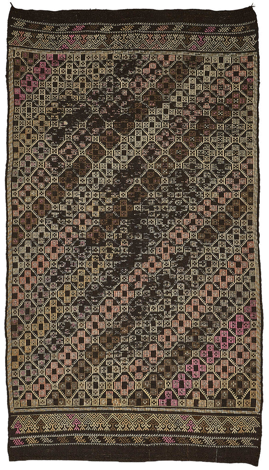 6x10 Vintage Turkish Goat Hair Kilim Rug - 51264