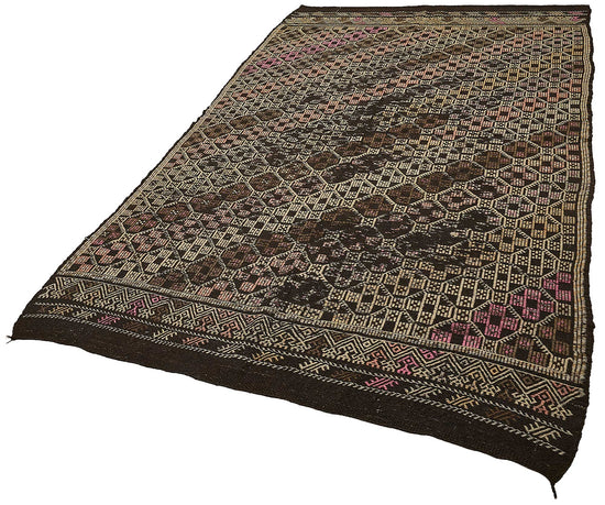 6x10 Vintage Turkish Goat Hair Kilim Rug - 51264