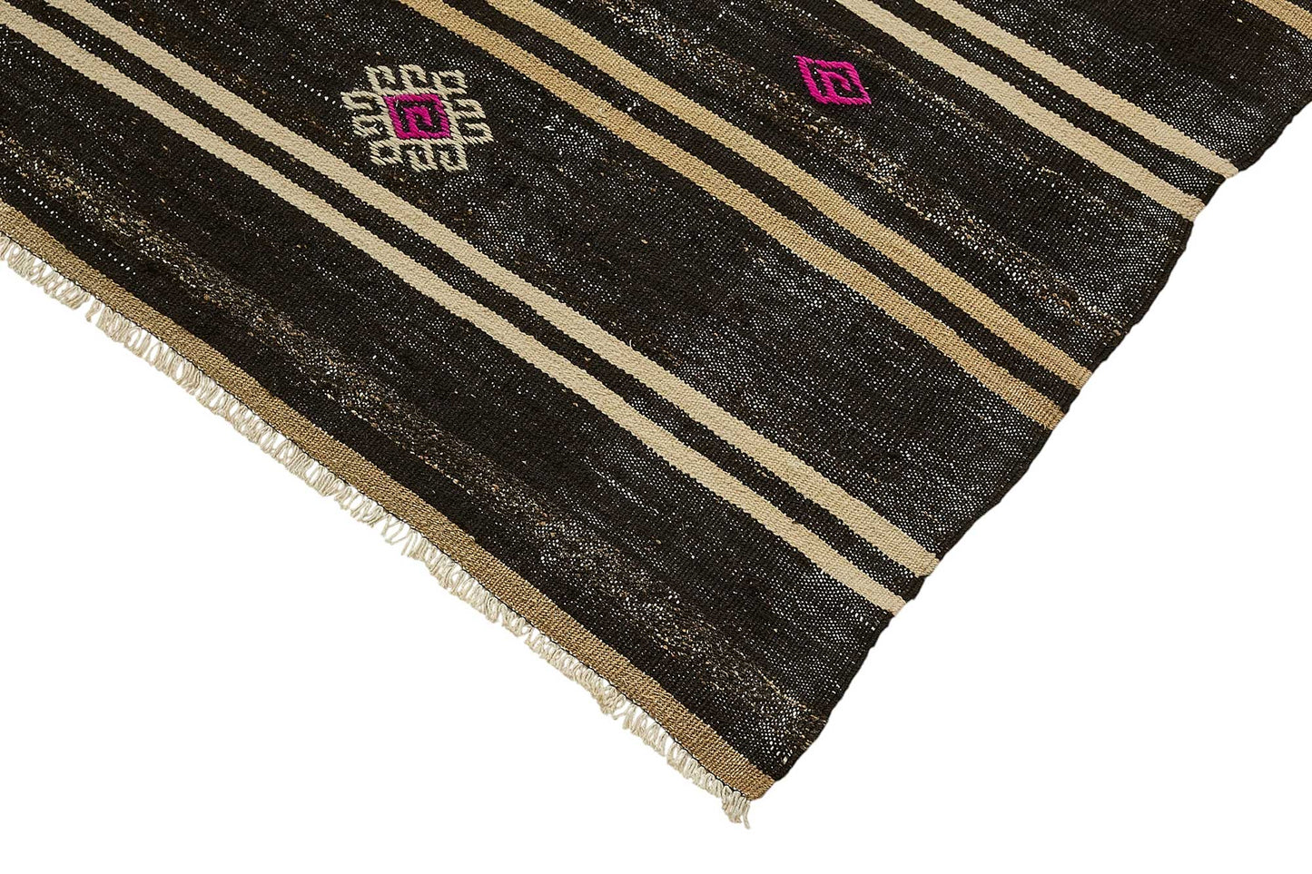 7x11 Vintage Turkish Goat Hair Kilim Rug - 51265