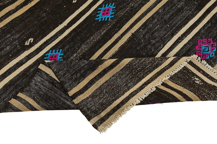 7x11 Vintage Turkish Goat Hair Kilim Rug - 51265