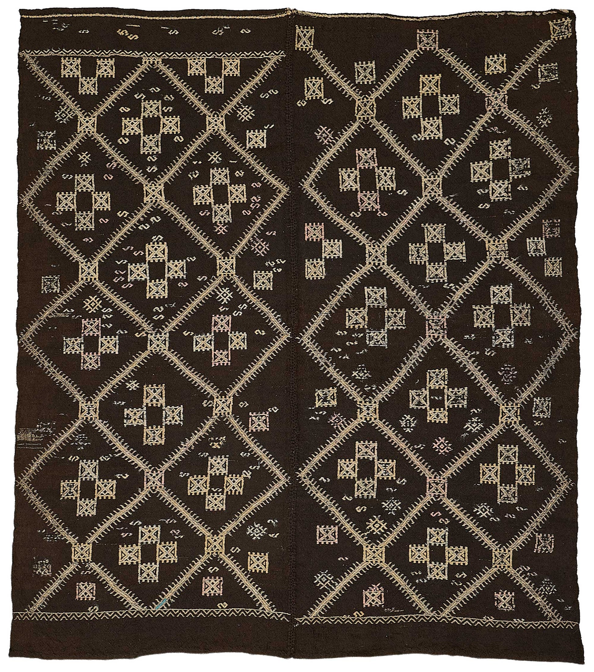 6x7 Vintage Turkish Goat Hair Kilim Rug - 51266